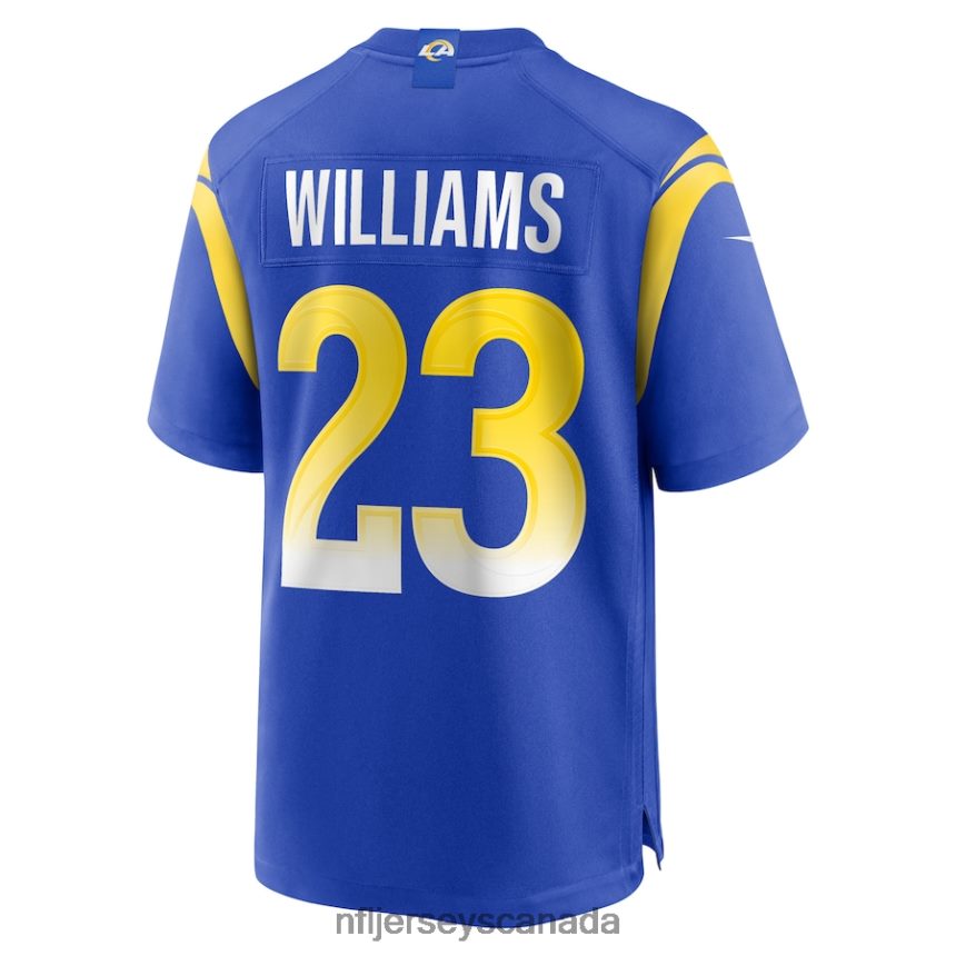 Men Los Angeles Rams Kyren Williams Nike Royal Game Player Jersey Clothing NFL TBXFR64763