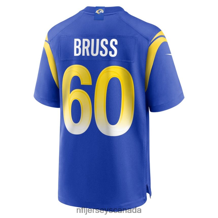 Men Los Angeles Rams Logan Bruss Nike Royal Game Player Jersey Clothing NFL TBXFR64758