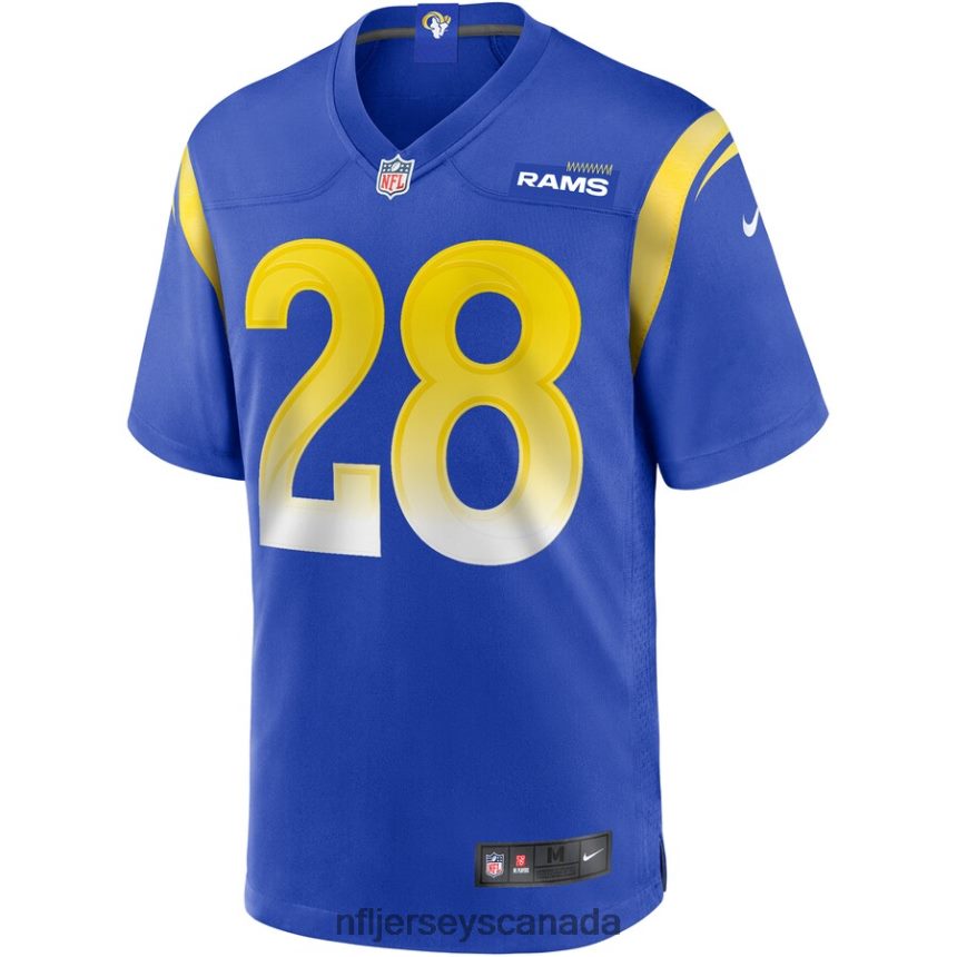 Men Los Angeles Rams Marshall Faulk Nike Royal Game Retired Player Jersey Clothing NFL TBXFR62236