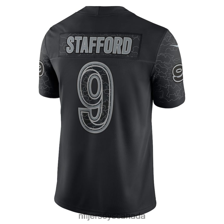 Men Los Angeles Rams Matthew Stafford Nike Black RFLCTV Limited Jersey Clothing NFL TBXFR64843