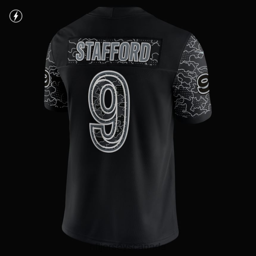 Men Los Angeles Rams Matthew Stafford Nike Black RFLCTV Limited Jersey Clothing NFL TBXFR64843