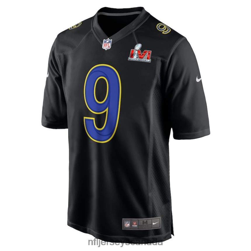 Men Los Angeles Rams Matthew Stafford Nike Black Super Bowl LVI Game Fashion Jersey Clothing NFL TBXFR62021