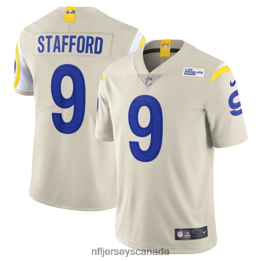 Men Los Angeles Rams Matthew Stafford Nike Bone Vapor Limited Jersey Clothing NFL TBXFR62613