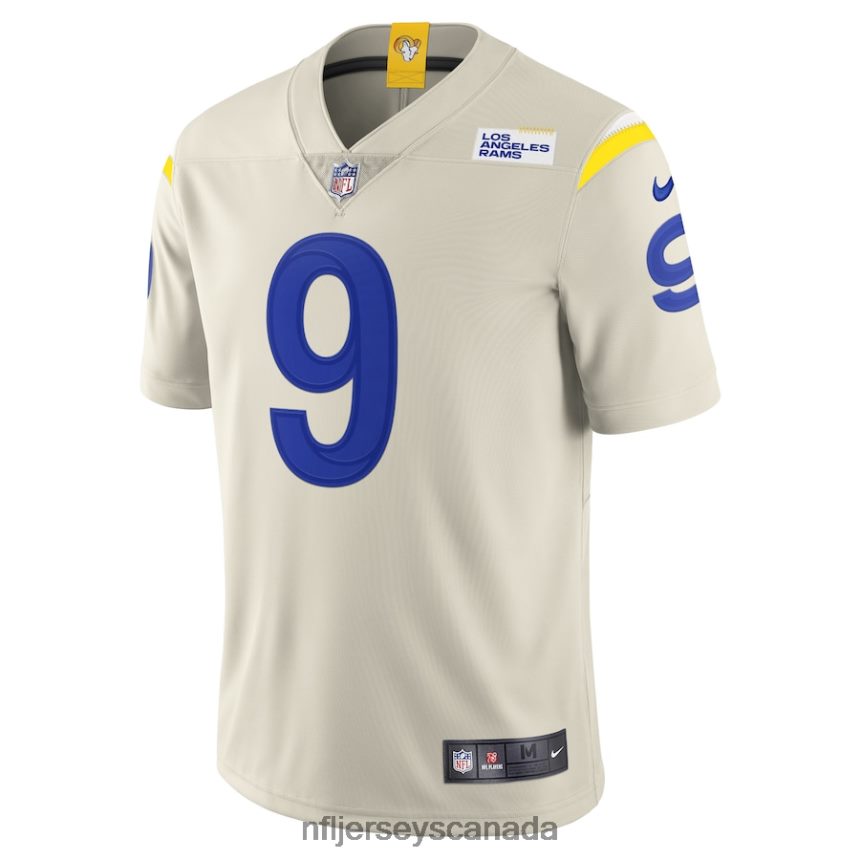 Men Los Angeles Rams Matthew Stafford Nike Bone Vapor Limited Jersey Clothing NFL TBXFR62613