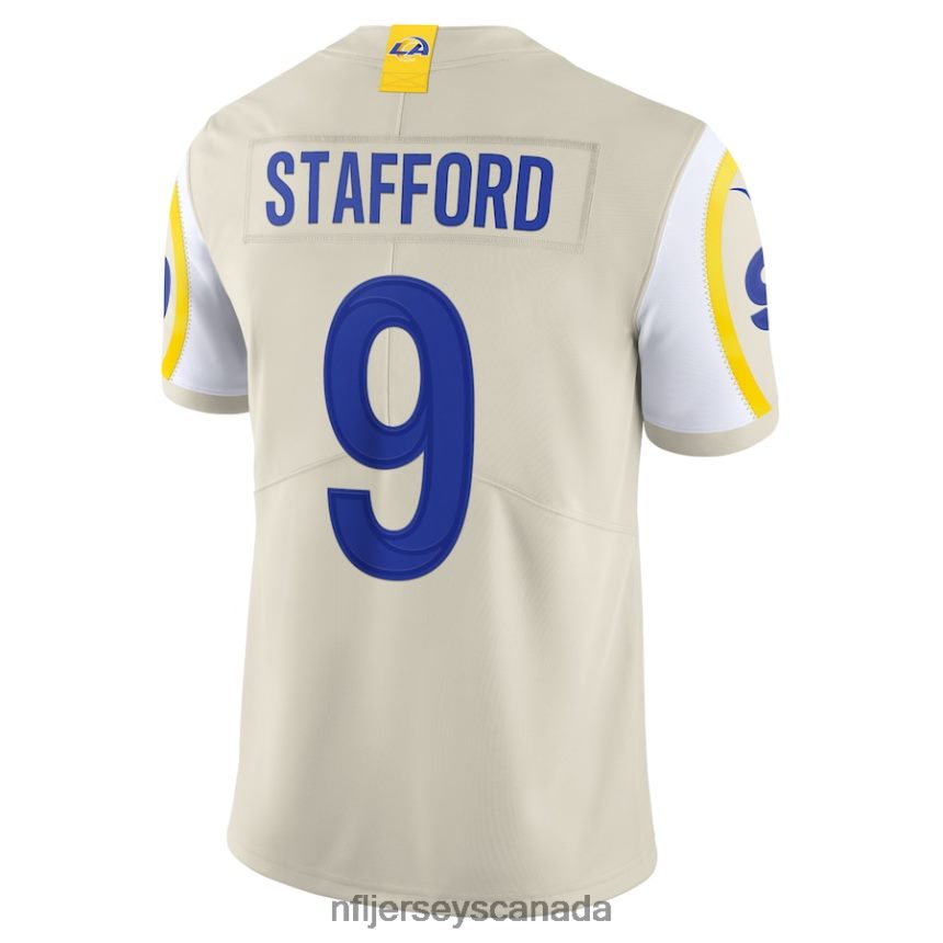 Men Los Angeles Rams Matthew Stafford Nike Bone Vapor Limited Jersey Clothing NFL TBXFR62613