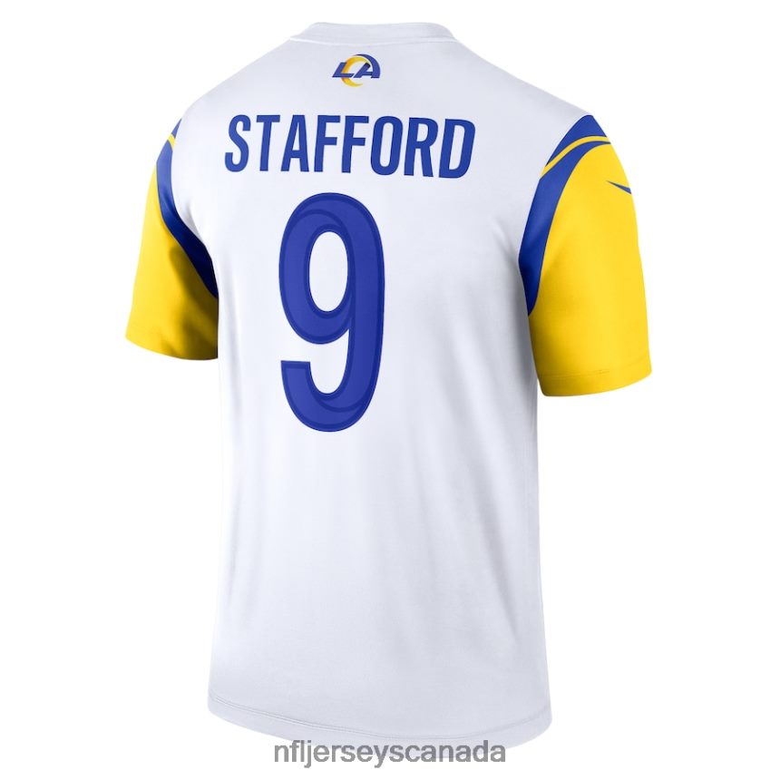 Men Los Angeles Rams Matthew Stafford Nike White Legend Jersey Clothing NFL TBXFR62319