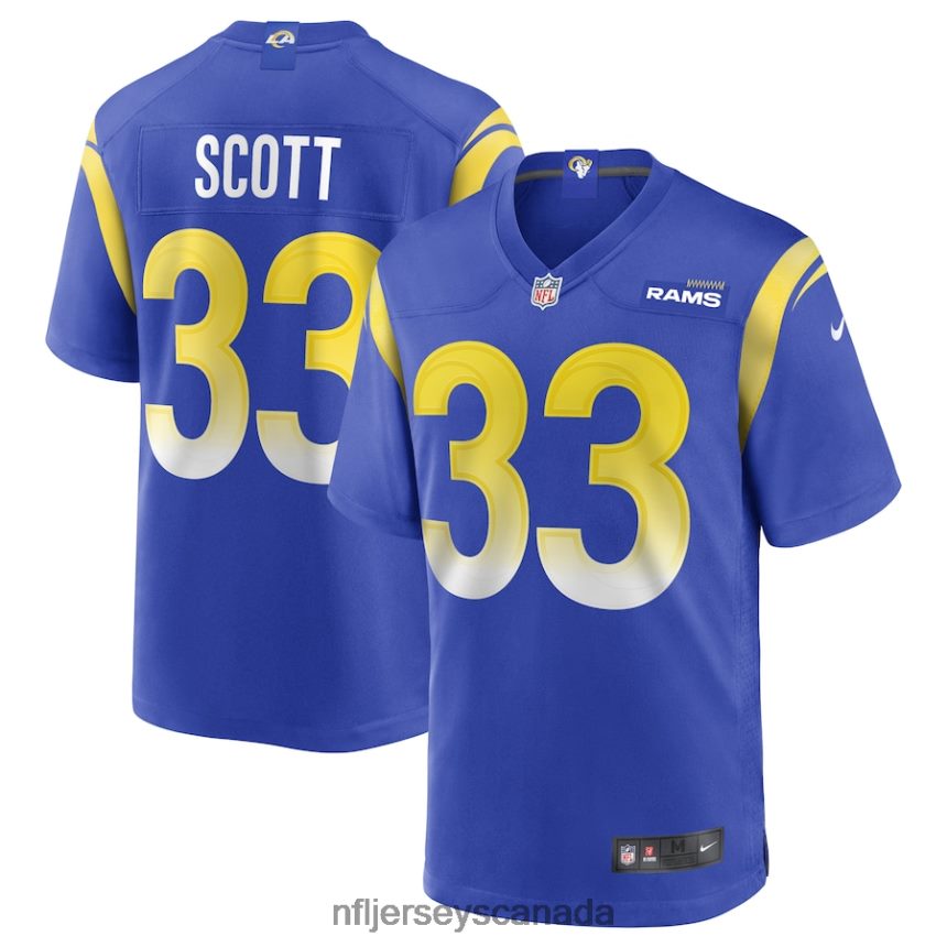 Men Los Angeles Rams Nick Scott Nike Royal Game Jersey Clothing NFL TBXFR63518