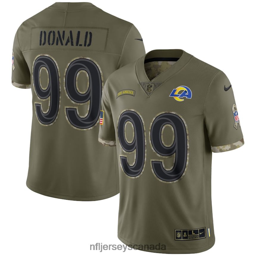 Men Los Angeles Rams Nike Olive 2022 Salute To Service Limited Jersey Clothing NFL TBXFR62197