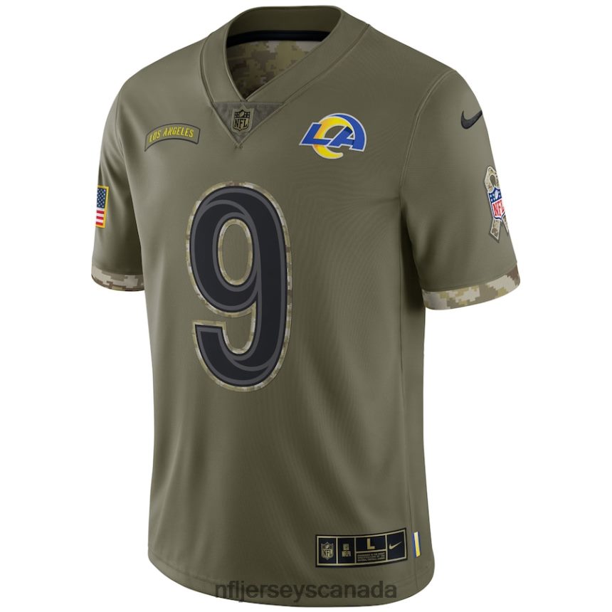 Men Los Angeles Rams Nike Olive 2022 Salute To Service Limited Jersey Clothing NFL TBXFR62626