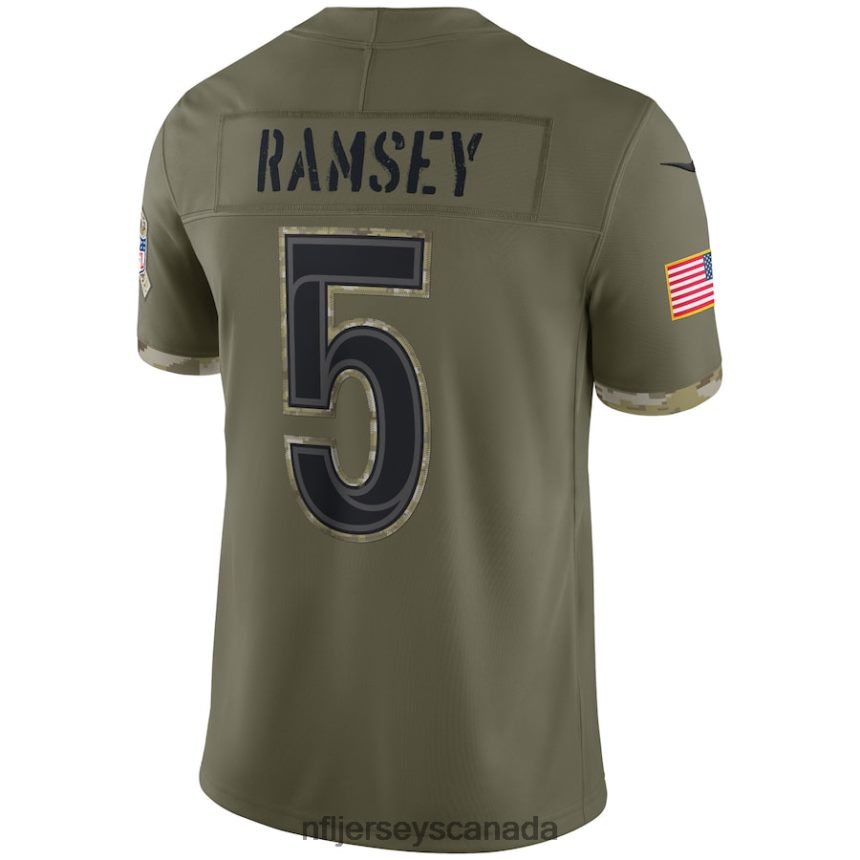 Men Los Angeles Rams Nike Olive 2022 Salute To Service Limited Jersey Clothing NFL TBXFR6577