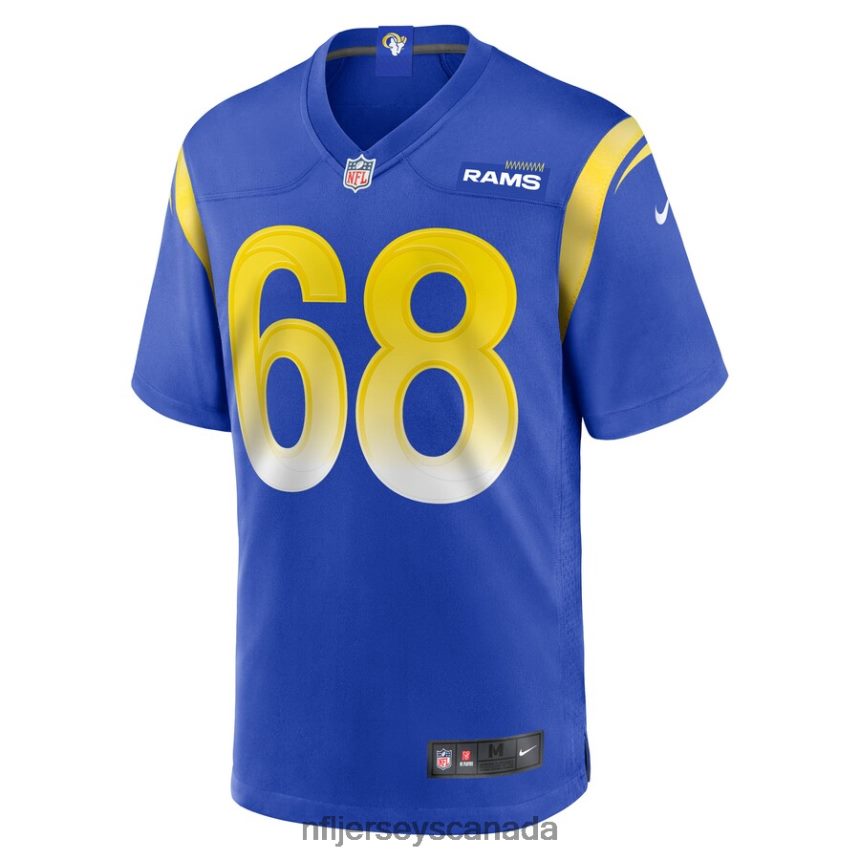 Men Los Angeles Rams TJ Carter Nike Royal Game Player Jersey Clothing NFL TBXFR66089