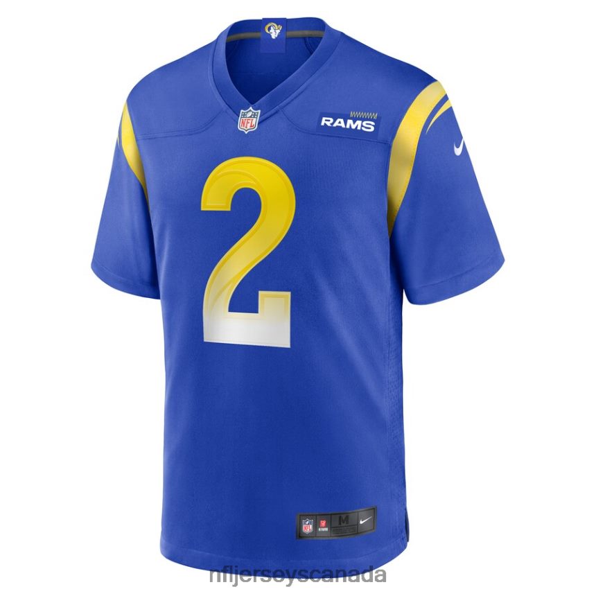 Men Los Angeles Rams Troy Hill Nike Royal Game Player Jersey Clothing NFL TBXFR67035