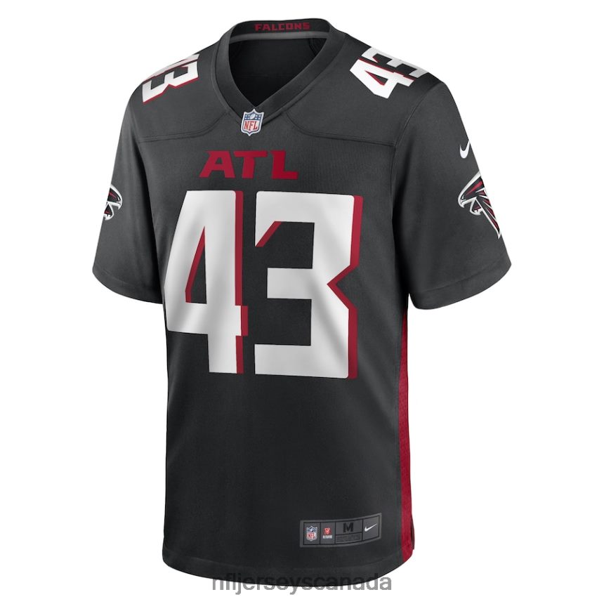 Men Matt Hankins Atlanta Falcons Nike Black Game Player Jersey Clothing NFL TBXFR64497