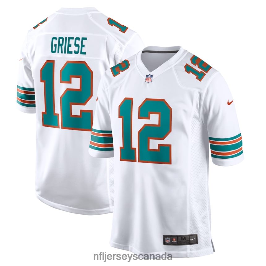 Men Miami Dolphins Bob Griese Nike White Retired Player Jersey Clothing NFL TBXFR63730