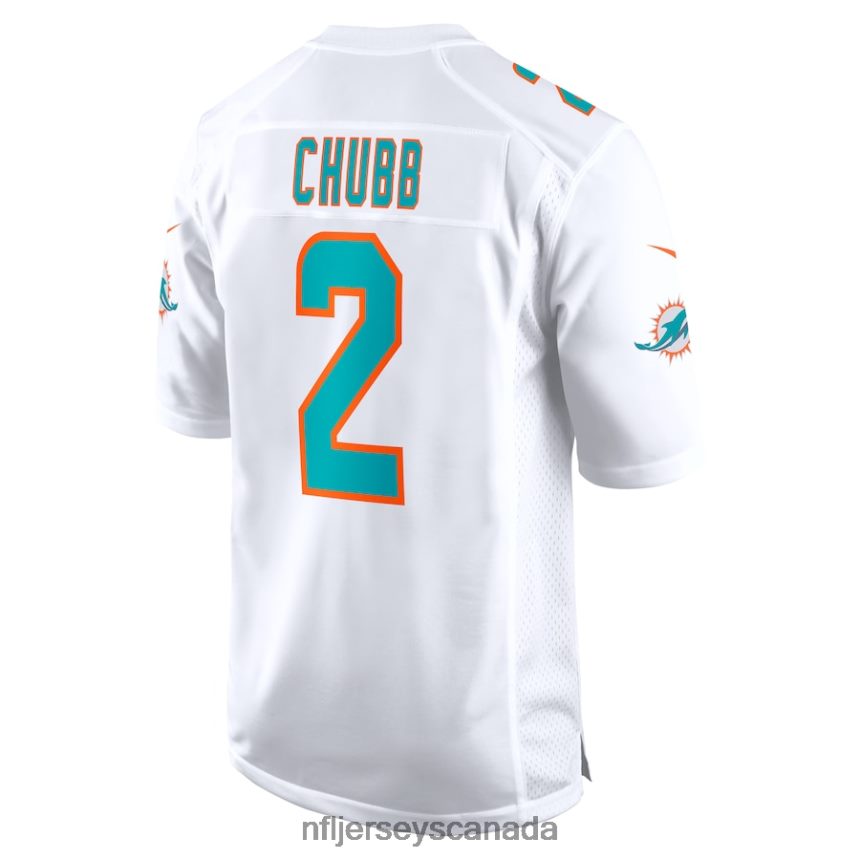 Men Miami Dolphins Bradley Chubb Nike White Game Player Jersey Clothing NFL TBXFR62099