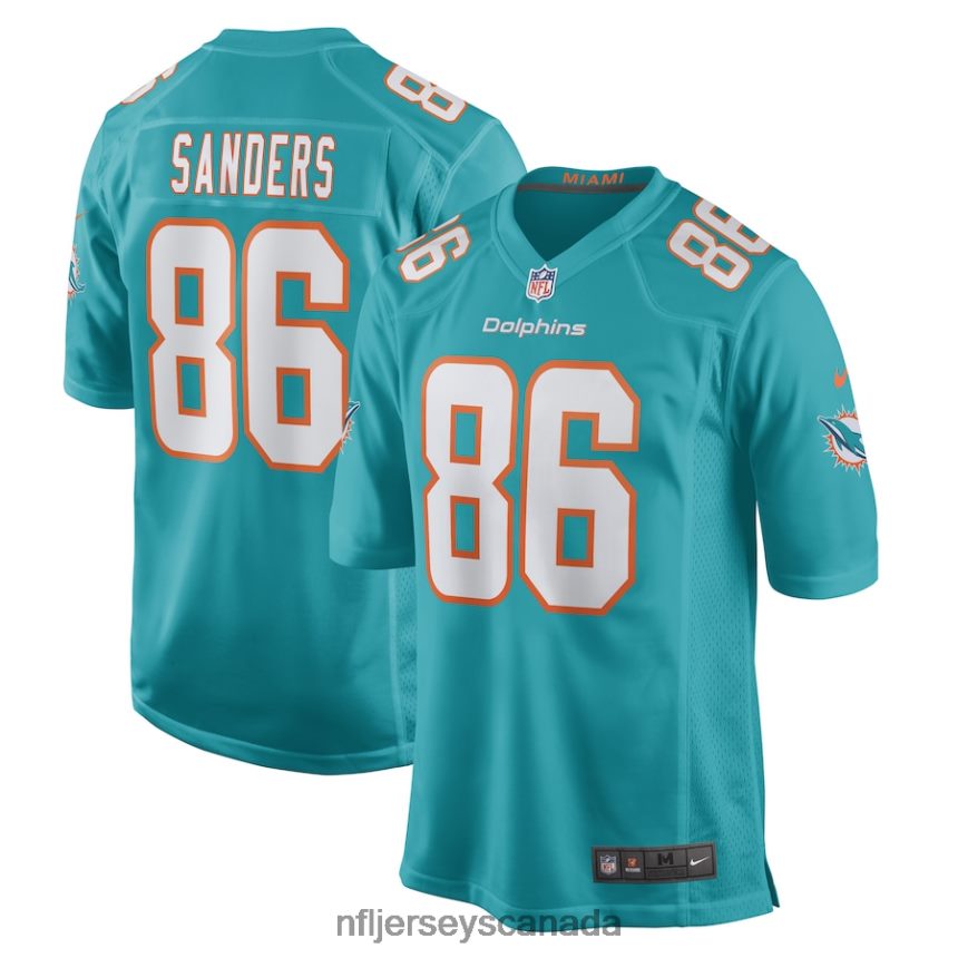 Men Miami Dolphins Braylon Sanders Nike Aqua Game Player Jersey Clothing NFL TBXFR65646