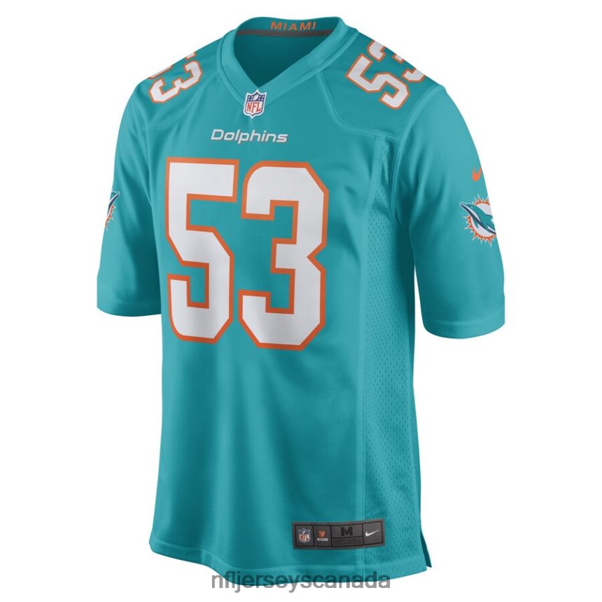 Men Miami Dolphins Cameron Goode Nike Aqua Game Player Jersey Clothing NFL TBXFR66368
