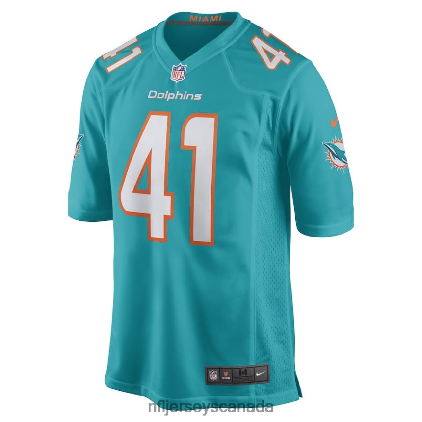 Men Miami Dolphins Channing Tindall Nike Aqua Game Player Jersey Clothing NFL TBXFR66487