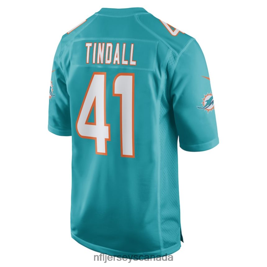 Men Miami Dolphins Channing Tindall Nike Aqua Game Player Jersey Clothing NFL TBXFR66487