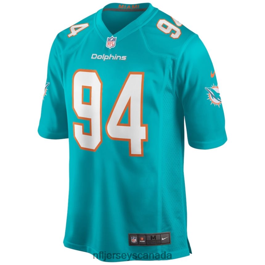 Men Miami Dolphins Christian Wilkins Nike Aqua Game Jersey Clothing NFL TBXFR6359