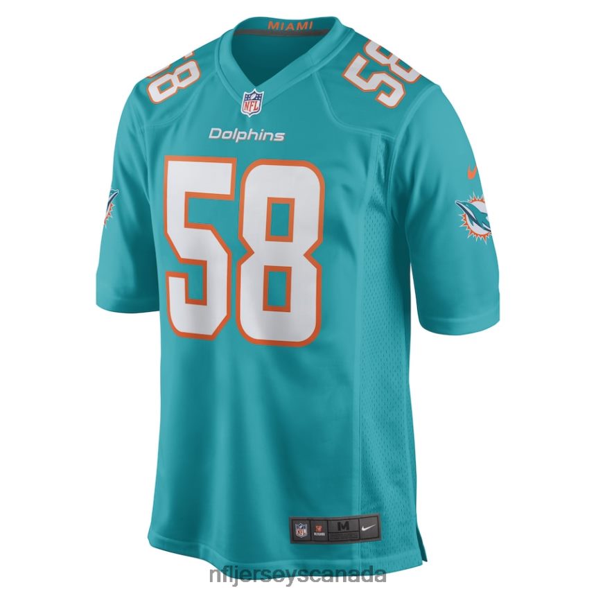 Men Miami Dolphins Connor Williams Nike Aqua Game Player Jersey Clothing NFL TBXFR64367
