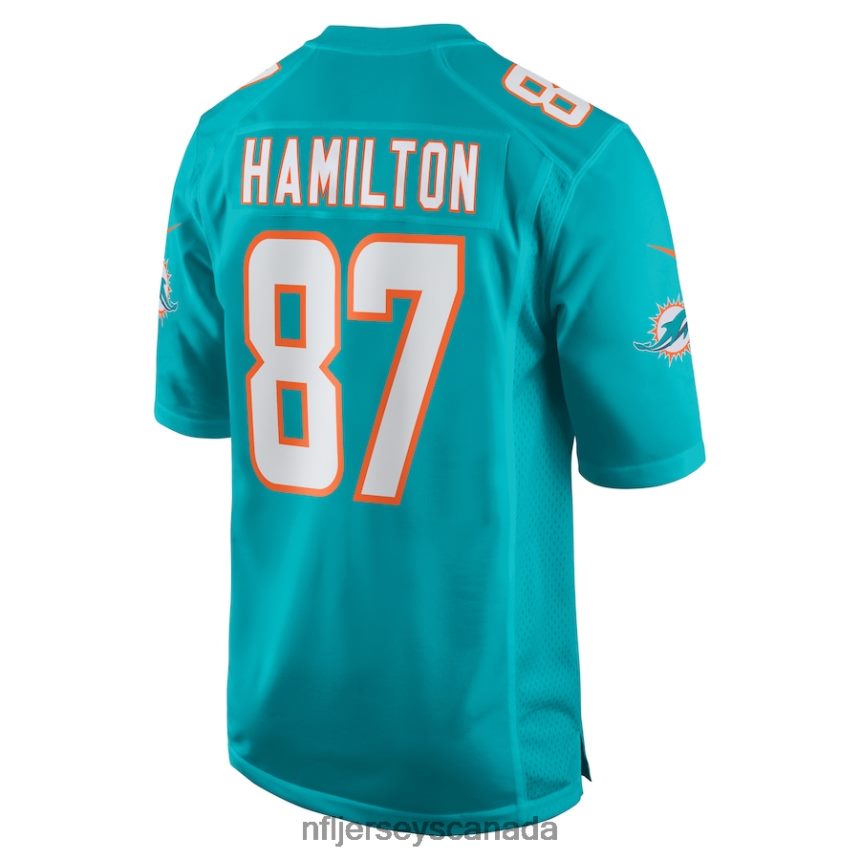 Men Miami Dolphins DaeSean Hamilton Nike Aqua Home Game Player Jersey Clothing NFL TBXFR65650