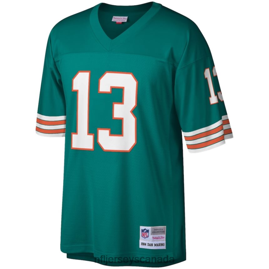 Men Miami Dolphins Dan Marino Mitchell  Ness Aqua 1984 Retired Player Legacy Replica Jersey Clothing NFL TBXFR63742
