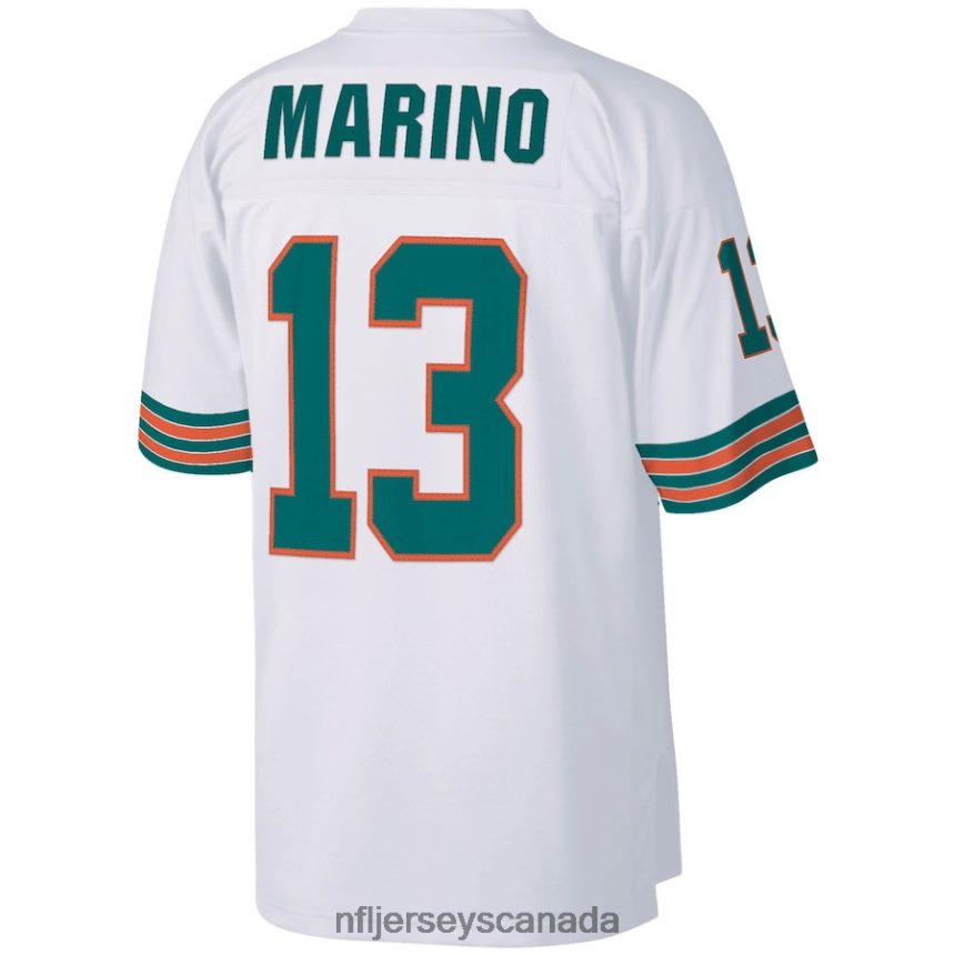 Men Miami Dolphins Dan Marino Mitchell  Ness White Big  Tall 1984 Retired Player Replica Jersey Clothing NFL TBXFR61973