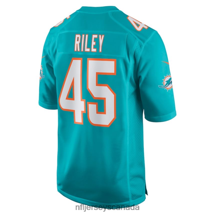Men Miami Dolphins Duke Riley Nike Aqua Game Jersey Clothing NFL TBXFR66381