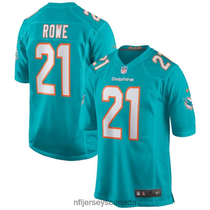 Men Miami Dolphins Eric Rowe Nike Aqua Game Jersey Clothing NFL TBXFR66654
