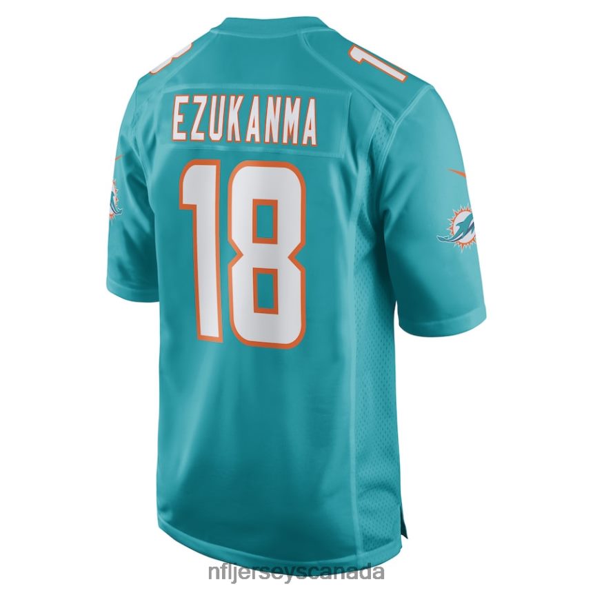 Men Miami Dolphins Erik Ezukanma Nike Aqua Game Player Jersey Clothing NFL TBXFR63832