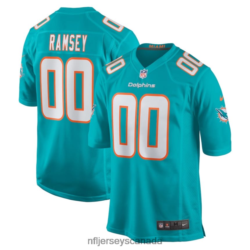 Men Miami Dolphins Jalen Ramsey Nike Aqua Team Color Game Jersey Clothing NFL TBXFR6177