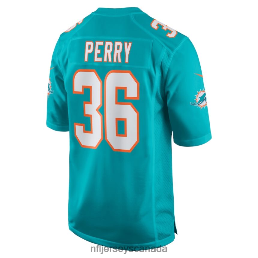 Men Miami Dolphins Jamal Perry Nike Aqua Home Game Player Jersey Clothing NFL TBXFR65788