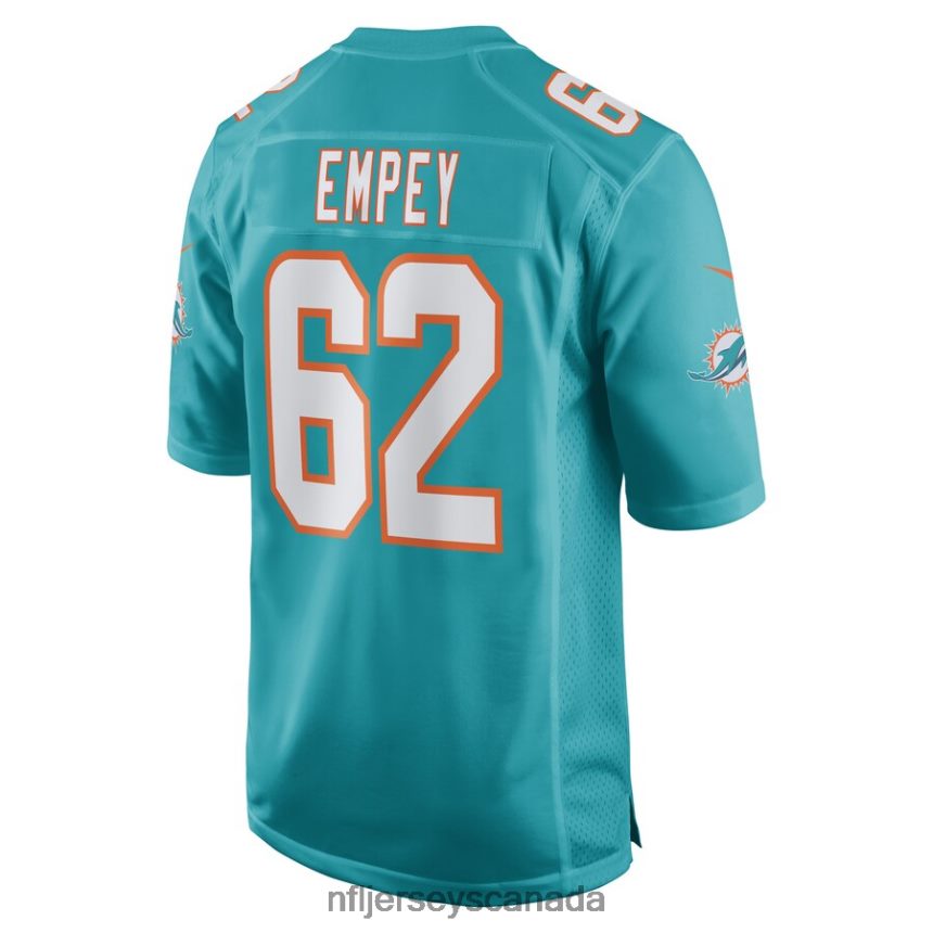 Men Miami Dolphins James Empey Nike Aqua Game Player Jersey Clothing NFL TBXFR66423