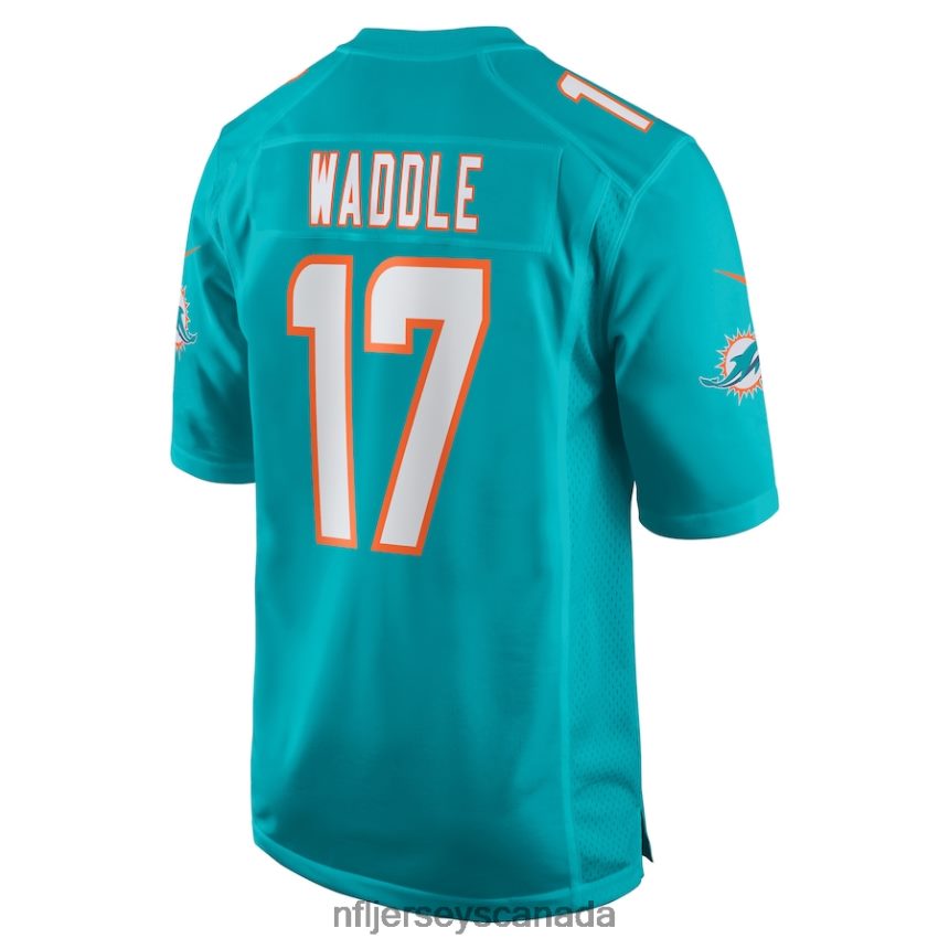 Men Miami Dolphins Jaylen Waddle Nike Aqua Game Jersey Clothing NFL TBXFR6295
