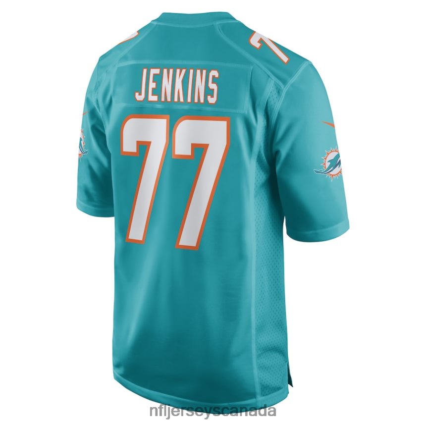 Men Miami Dolphins John Jenkins Nike Aqua Game Player Jersey Clothing NFL TBXFR66147