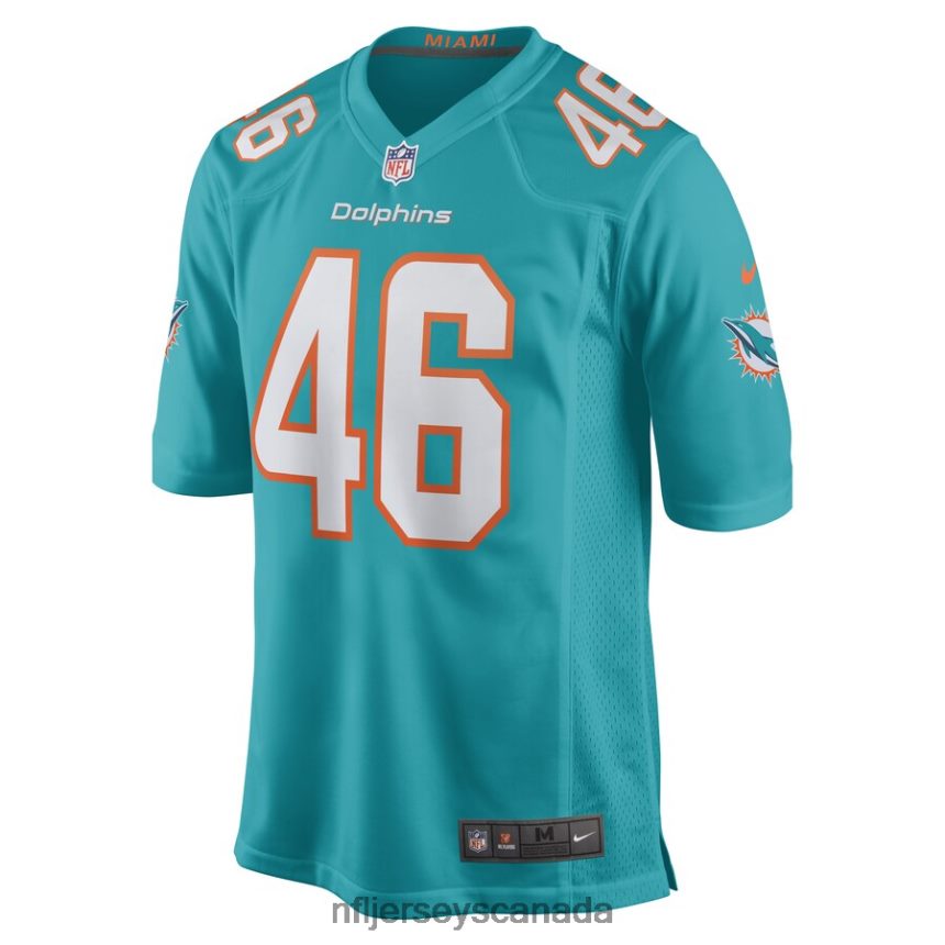 Men Miami Dolphins John Lovett Nike Aqua Game Player Jersey Clothing NFL TBXFR66898