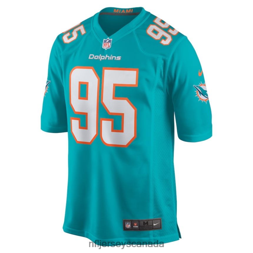 Men Miami Dolphins Josiah Bronson Nike Aqua Home Game Player Jersey Clothing NFL TBXFR66200