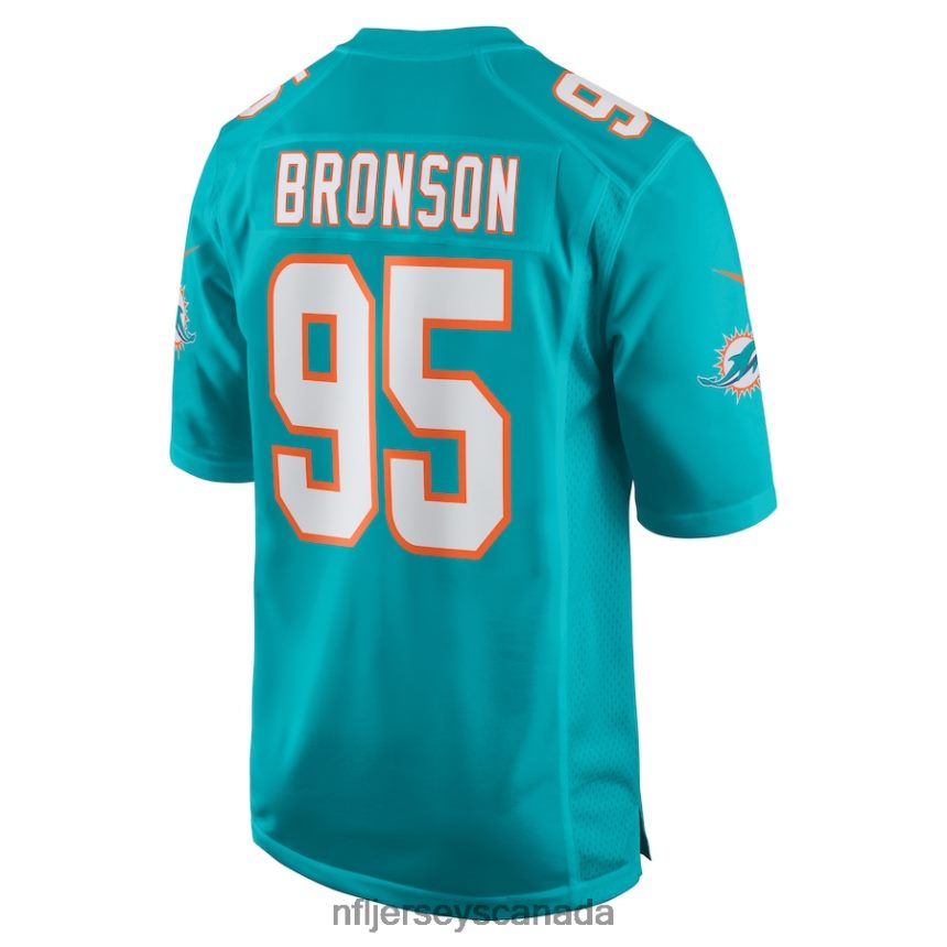 Men Miami Dolphins Josiah Bronson Nike Aqua Home Game Player Jersey Clothing NFL TBXFR66200