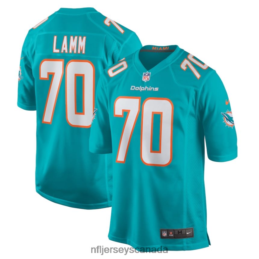 Men Miami Dolphins Kendall Lamm Nike Aqua Home Game Player Jersey Clothing NFL TBXFR66764