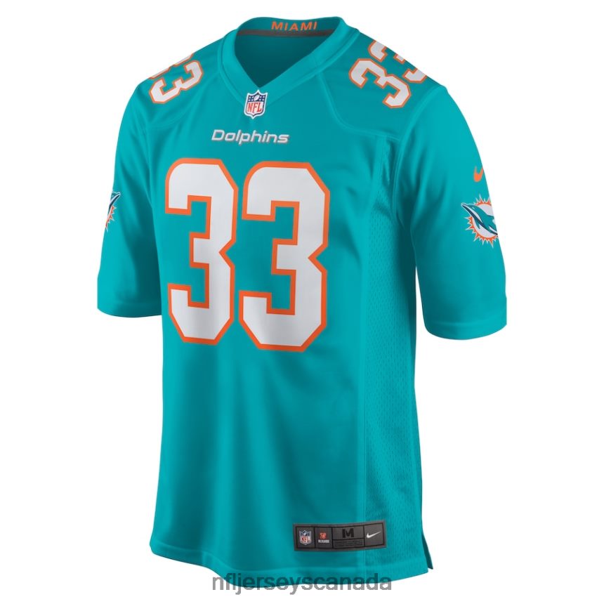 Men Miami Dolphins Lamical Perine Nike Aqua Home Game Player Jersey Clothing NFL TBXFR64435