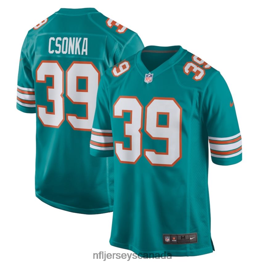 Men Miami Dolphins Larry Csonka Nike Aqua Retired Player Jersey Clothing NFL TBXFR6674