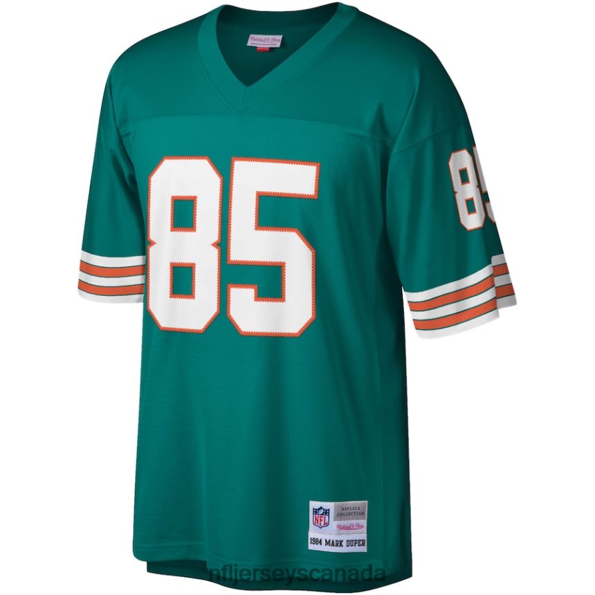 Men Miami Dolphins Mark Duper Mitchell  Ness Aqua 1984 Legacy Replica Jersey Clothing NFL TBXFR63232