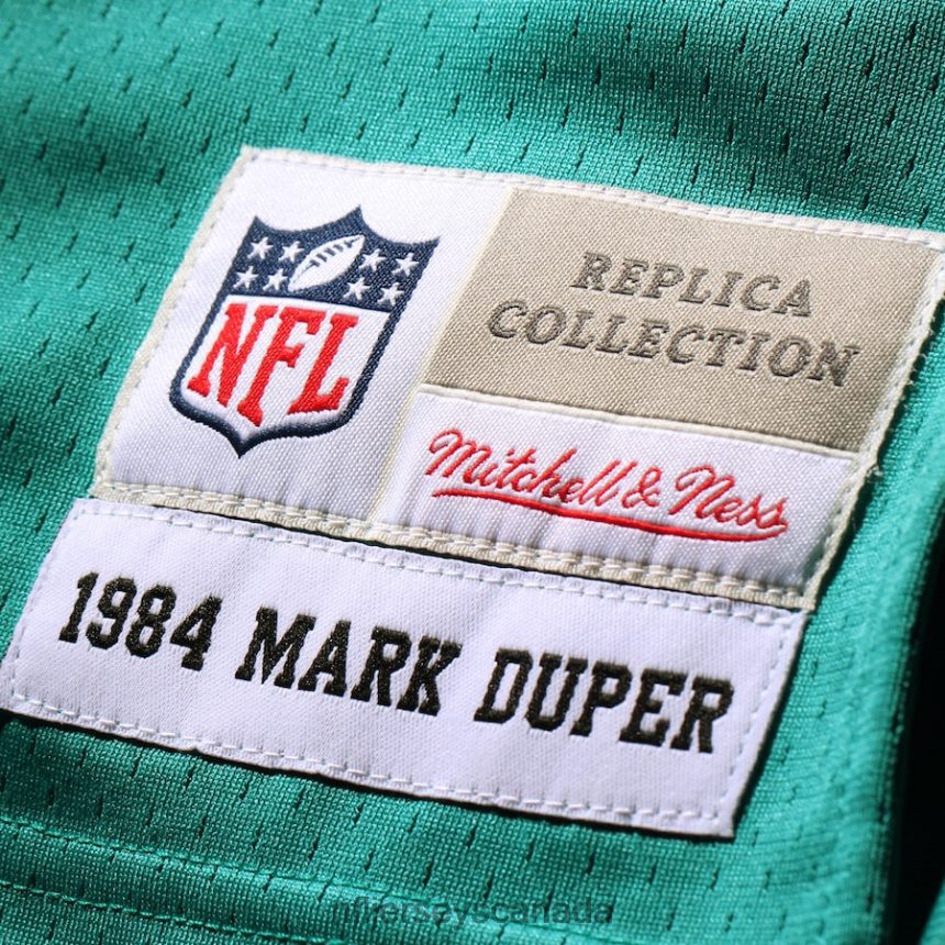 Men Miami Dolphins Mark Duper Mitchell  Ness Aqua 1984 Retired Player Legacy Replica Jersey Clothing NFL TBXFR65073