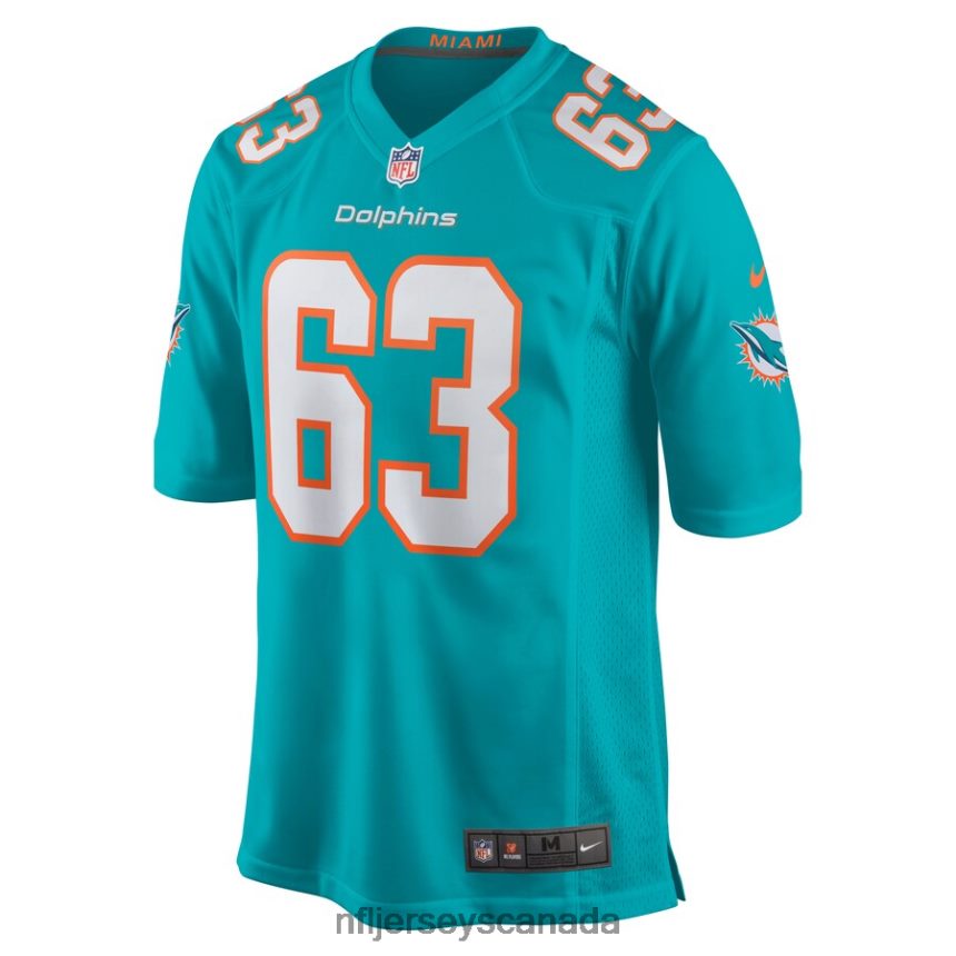 Men Miami Dolphins Michael Deiter Nike Aqua Game Jersey Clothing NFL TBXFR65689