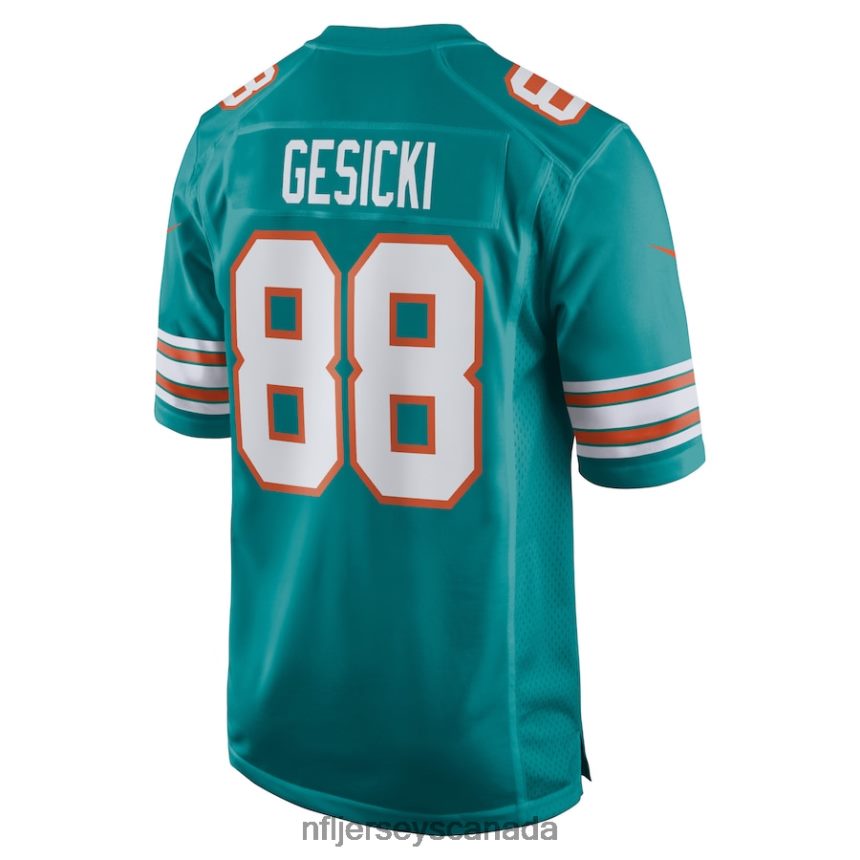 Men Miami Dolphins Mike Gesicki Nike Aqua Alternate Game Jersey Clothing NFL TBXFR6433