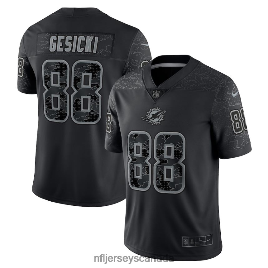 Men Miami Dolphins Mike Gesicki Nike Black RFLCTV Limited Jersey Clothing NFL TBXFR6608