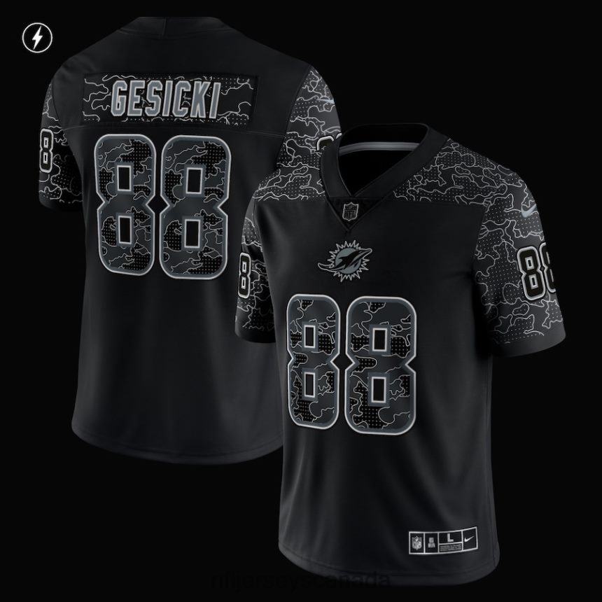 Men Miami Dolphins Mike Gesicki Nike Black RFLCTV Limited Jersey Clothing NFL TBXFR6608