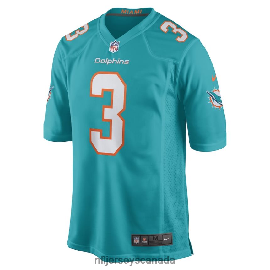 Men Miami Dolphins Myles Gaskin Nike Aqua Game Player Jersey Clothing NFL TBXFR63646