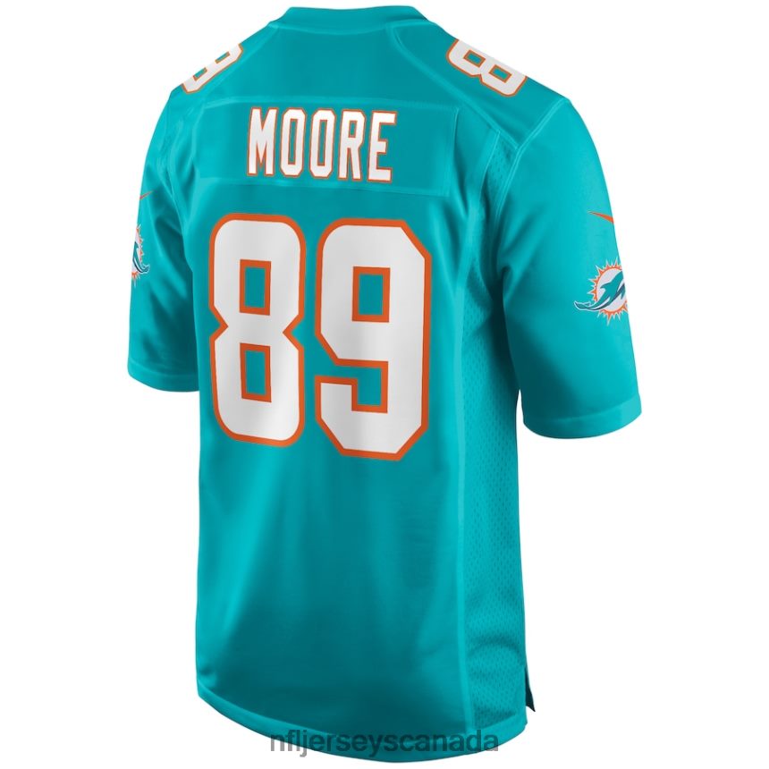 Men Miami Dolphins Nat Moore Nike Aqua Game Retired Player Jersey Clothing NFL TBXFR64351